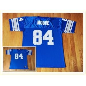 Reebok Herman Moore Detroit Lions #84 Blue Jersey