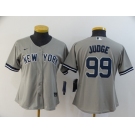 Nike Women's New York Yankees #99 Aaron Judge  Authentic Grey Road Baseball Jersey