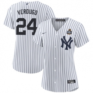 Women's New York Yankees #24 Alex Verdugo White 2024 World Series Cool Base Stitched Baseball Jersey