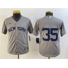 Women's New York Yankees #35 Clay Holmes Gray Cool Base Stitched Baseball Jersey