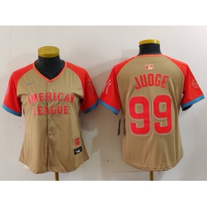 Women's New York Yankees #99 Aaron Judge Cream 2024 All Star Limited Stitched Jersey