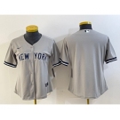 Women's New York Yankees Blank Gray Stitched MLB Cool Base Nike Jersey