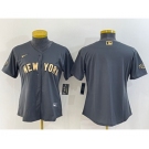 Women's New York Yankees Blank Grey 2022 All Star Stitched Cool Base Nike Jersey