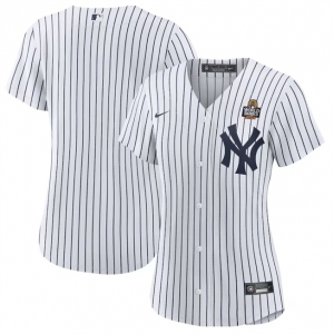 Women's New York Yankees Blank White 2024 World Series Cool Base Stitched Baseball Jersey