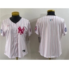 Youth New York Yankees Blank White Pink Pinstripe Limited Stitched Baseball Jersey