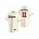 Women Atlanta Braves #11 Ender Inciarte Nike Cream 2020 Replica Alternate Jersey