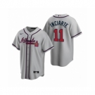 Women Atlanta Braves #11 Ender Inciarte Nike Gray 2020 Replica Road Jersey