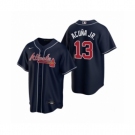 Women Atlanta Braves #13 Ronald Acuna Jr. Nike Navy 2020 Replica Alternate Jersey