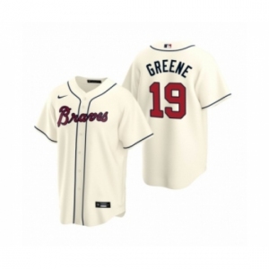 Women Atlanta Braves #19 Shane Greene Nike Cream 2020 Replica Alternate Jersey