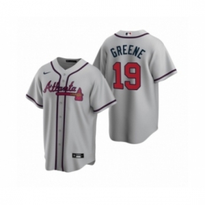 Women Atlanta Braves #19 Shane Greene Nike Gray 2020 Replica Road Jersey