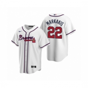 Women Atlanta Braves #22 Nick Markakis Nike White 2020 Replica Home Jersey