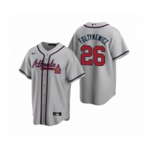 Women Atlanta Braves #26 Mike Foltynewicz Nike Gray 2020 Replica Road Jersey