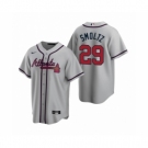 Women Atlanta Braves #29 John Smoltz Nike Gray 2020 Replica Road Jersey