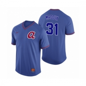 Women Atlanta Braves #31 Greg Maddux Royal Cooperstown Collection Legend Jersey