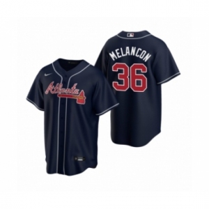 Women Atlanta Braves #36 Mark Melancon Nike Navy 2020 Replica Alternate Jersey