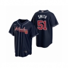 Women Atlanta Braves #51 Will Smith Nike Navy 2020 Replica Alternate Jersey