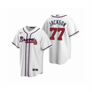 Women Atlanta Braves #77 Luke Jackson Nike White 2020 Replica Home Jersey