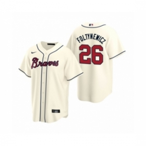 Youth Atlanta Braves #26 Mike Foltynewicz Nike Cream 2020 Replica Alternate Jersey