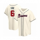 Youth Bobby Cox #6 Atlanta Braves Cream Replica Alternate Jersey