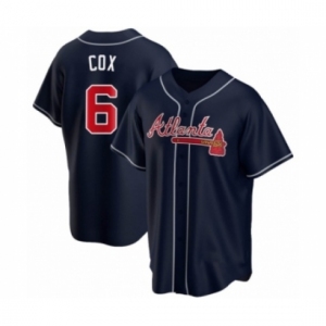 Youth Bobby Cox #6 Atlanta Braves Navy Replica Alternate Jersey