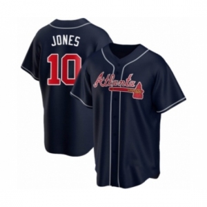 Youth Chipper Jones #10 Atlanta Braves Navy Replica Alternate Jersey