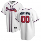 Men's Atlanta Braves Custom Nike White Authentic Cool Base Baseball Jersey