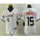 Youth Houston Astros #15 Isaac Paredes Number White 2025 City Connect Limited Stitched Jersey