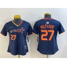 Youth Houston Astros #27 Jose Altuve Navy 2025 City Connect Limited Stitched Baseball Jersey
