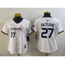Youth Houston Astros #27 Jose Altuve White 2025 City Connect Limited Stitched Baseball Jersey2