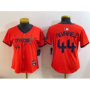 Youth Houston Astros #44 Yordan Alvarez Orange 2025 City Connect Limited Stitched Baseball Jersey