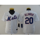 Nike Women's New York Mets #20 Pete Alonso Authentic Royal White Alternate Home Cool Base Baseball Jersey