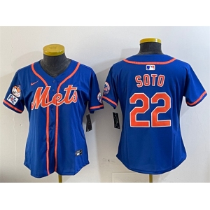 Women's New York Mets #22 Juan Soto Royal 2025 Spring Training Alternate Limited Stitched Baseball Jersey