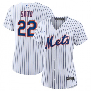Women's New York Mets #22 Juan Soto White Cool Base Stitched MLB Jersey