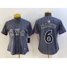 Women's New York Mets #6 Starling Marte Gray 2024 City Connect Cool Base Stitched Jersey