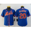 Nike Youth New York Mets #20 Pete Alonso Authentic Royal Blue Alternate Home Cool Base Baseball Jersey