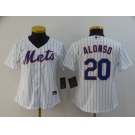 Nike Youth New York Mets #20 Pete Alonso Authentic Royal White Alternate Home Cool Base Baseball Jersey