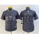 Youth New York Mets #20 Pete Alonso Grey 2024 City Connect Cool Base Stitched Jersey