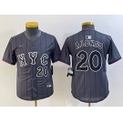 Youth New York Mets #20 Pete Alonso Number Grey 2024 City Connect Cool Base Stitched Jersey