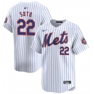 Youth New York Mets #22 Juan Soto White 2024 Home Limited Stitched Baseball Jersey