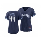 Women's Chicago Cubs #44 Anthony Rizzo 2021 Navy City Connect Stitched Baseball Jersey