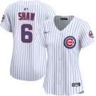 Women's Chicago Cubs #6 Matt Shaw White Home Limited Stitched Baseball Jersey