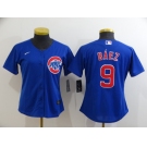 Women's Nike Chicago Cubs #9 Javier Baez Authentic Royal Blue Alternate Baseball Jersey