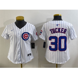 Youth Chicago Cubs #30 Kyle Tucker White Home Limited Stitched Baseball Jersey