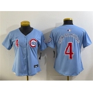 Youth Chicago Cubs #4 Pete Crow-Armstrong Blue 2024-25 2nd Alternate Limited Stitched Baseball Jersey