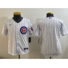 Youth Chicago Cubs Blank White Cool Base Stitched Baseball Jersey