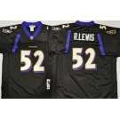 NFL Men's Baltimore Ravens #52 Ray Lewis M&N  Black  Football Jersey