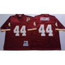 Mitchell and Ness Washington Redskins #44 John Riggins Red With 50TH Patch Authentic Throwback Football Jersey