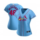 Women's St. Louis Cardinals #46 Paul Goldschmidt Alternate 2020 Baseball Player Jersey Light Blue