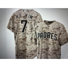 Women San Diego Padres #7 H.S. KIM Camo Cool Base Stitched Jersey