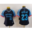 Women's San Diego Padres #23 Fernando Tatis Jr Number Navy 2024 All Star Limited Stitched Jersey